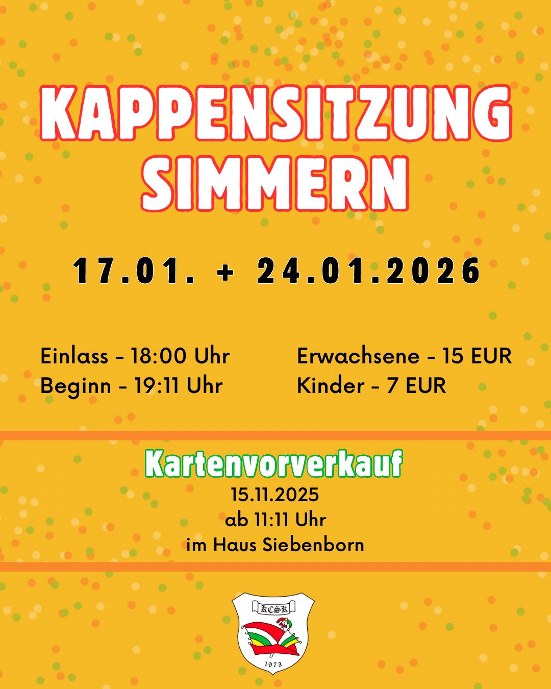 Kappensitzung 2026 - KCSK