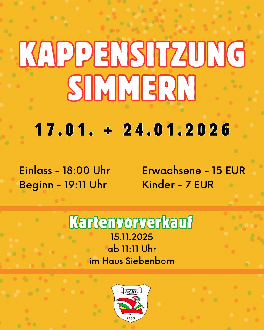 Kappensitzung 2026 - KCSK